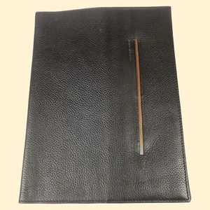 Porta Agenda / Quaderno PIQUADRO In Pelle Nera Martellata Made In Italy - Imagen 1 de 6