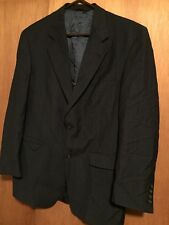 Hart Schaffner Marx Navy Pinstriped Wool Blazer Sportcoat Suit Jacket Sz 40R