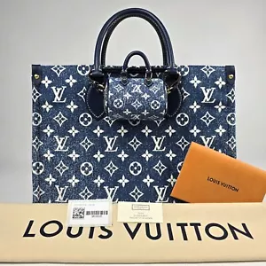 NUEVO BOLSO DE HOMBRO LOUIS VUITTON OnTheGo On The Go MM denim con monograma - Imagen 1 de 19