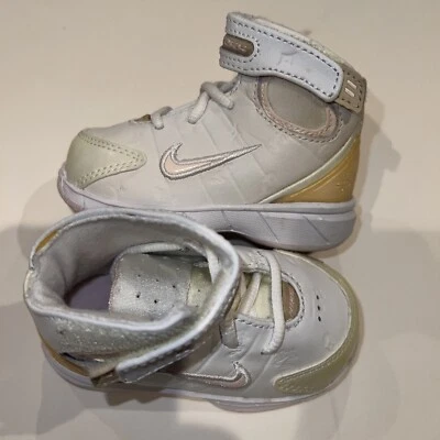 OG NIKE Baby Little Huarache 2K4 Talla 3.5c Blanco Rosa Hielo 2005 311537-161 Kobe Foto 1 de 4