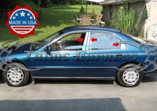 1994-1996 Honda Accord 6Pc Chrome Pillar Post Trim Stainless Steel Door Cover