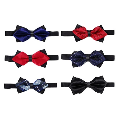 Juego de 6 corbatas ajustables preatadas para hombre formal boda fiesta esmoquin Foto 1 de 2