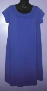 Eileen Fisher Stretch Organic Cotton Cap Sleeve T-Shirt Dress Size L - Picture 1 of 3