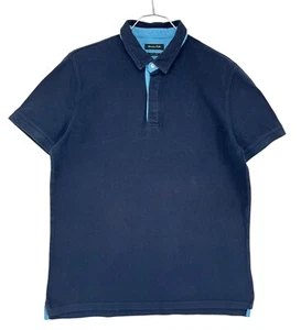 MASSIMO DUTTI Polo Neck Regular Blue T-Shirt Men Size XL - Picture 1 of 8
