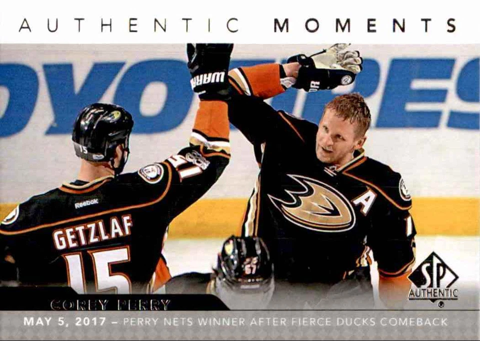 2017-18 Upper Deck SP Authentic Authentic Moments Corey Perry #106 - Image 1 of 2