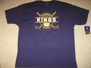 Los Angeles Kings T Shirt New W/Tags Men's Small Champion NHL Hockey LA Purple - Picture 1 of 4