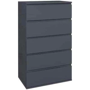 High Gloss Chest of Drawers, 5-Drawer Storage Cabinets, Modern Dresser, Storage  - Picture 1 of 11