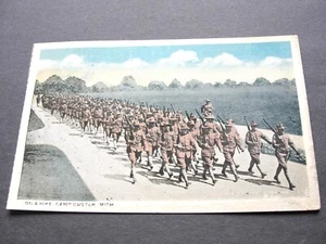 On a Hike - Camp Custer, Michigan- 1920s Unposted Postcard. - Picture 1 of 4