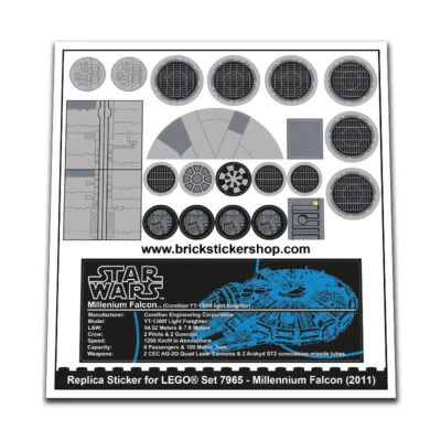 Replacement Sticker for Set 7965 - Millennium Falcon - Image 1 of 2