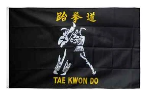 Taekwondo Flag 5 x 3 FT - 100% Polyester With Eyelets - Martial Arts - Picture 1 of 7