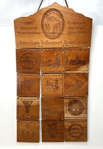 AVA Colorado Springs June 2003 Volkssport 13th Biennial Hanging Wood Plaques - Picture 1 of 7
