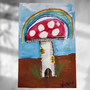Victoria Suchyan Original 12"x18" Mixed Media Gouache Painting - Imagen 1 de 4