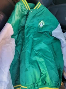Vintage  Men's Boston Celtics Satin Hardwood Classics Jacket 4XL - Picture 1 of 3