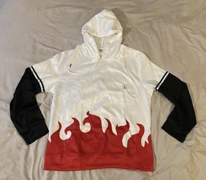 X Task Force Anime Japanese Flame Hoodie Size: MEDIUM LongSleeve Hooded Sweater - Picture 1 of 13