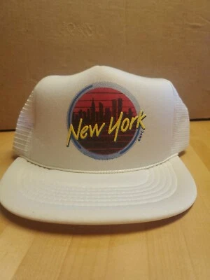 NOS Vintage NEW YORK State City Mesh Rope Trucker Hat Adjustable Snapback Cap - Image 1 of 4