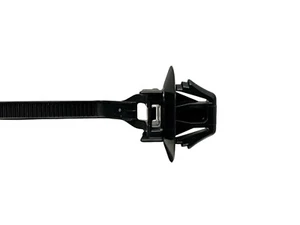 (50 PIECE LOT) 7047-7666-30, BLACK WIRING CLIP CAR ZIP TIES WRAP PUSH - Imagen 1 de 4