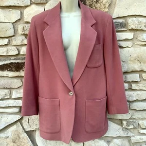 Chamonix Blazer Coat Jacket Womens S Pink Wool Cashmere Classic Lined - Picture 1 of 7