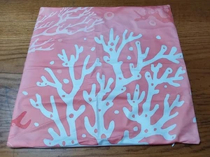 Coastal Coral Throw Pillow Covers 19x19 Set of 2 Beach Nautical Soft Feel - Picture 1 of 2