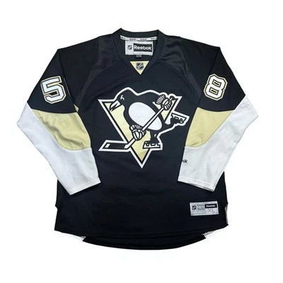 Camiseta deportiva Pittsburgh Penguins negra NHL hockey Kris Letang 58 Reebok adulto talla XL Foto 1 de 4