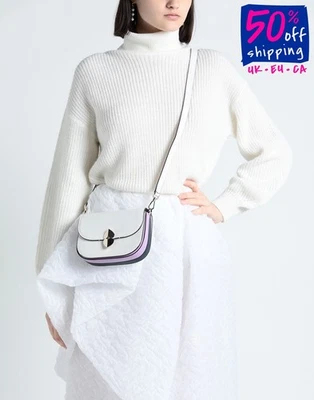 RRP€297 KATE SPADE NEW YORK Leather Saddle Bag Logo Detachable Strap — 第 1/4 张图片