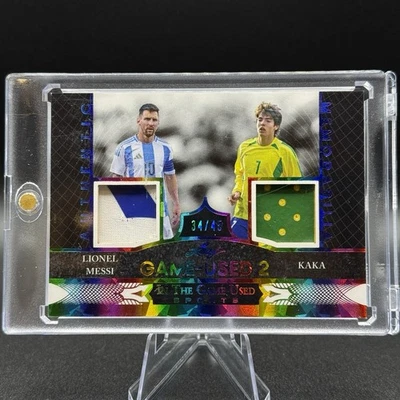 2024 Leaf In The Game Used Sports Yellow Lionel Messi Kaka PATCH /45 SSP GOAT - Image 1 of 4