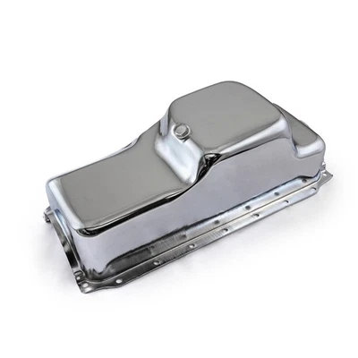 Mopar Chrysler SB 318 340 cárter de aceite cromado Foto 1 de 4