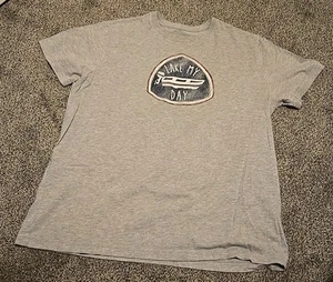 Men's Gray Graphic T-shirts "Lake My Day" Large - Picture 1 of 5