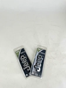 Licensed Jeep Plastic Emblem Decal Chrome  Auto Office Lugguage 2 Pak Wrangler - Picture 1 of 8