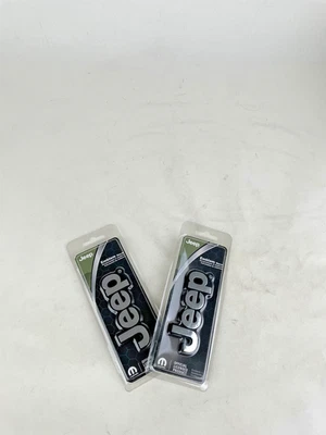 Etiqueta con emblema de plástico Jeep con licencia cromada auto oficina equipaje 2 paquetes Wrangler Foto 1 de 4