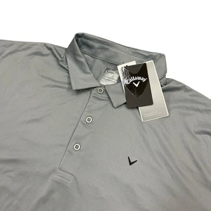 Callaway Opti Dri Poloshirt Herren XXL Golf Performance Stretch Grau Neu mit Etikett - Bild 1 von 11
