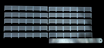 Fencing Railings New 10 Pack Grey O Gauge 1:43 Scale Models Train Railway - Image 1 of 4