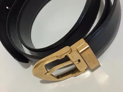 LOUIS VUITTON PARIS мужчин черный EPI кожаный ремень / сделано во Франции / размер 100/40 - Изображение 1 из 4