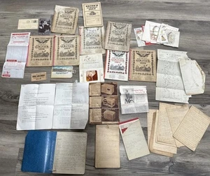 FAMILY LETTERS Notebook Cards Adverts Flirty Photo Tickets & More Ephemera - Picture 1 of 15