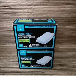 2 Boxes Medline SurePrep Non-Irritating Skin Protective Wipes – MSC1500 50 ea. - Picture 1 of 3