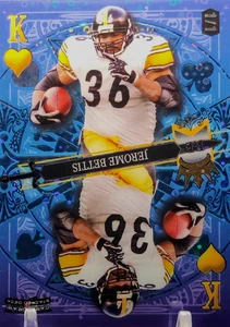 2024 Comodín 5 Cartas Draw Baraja Apilada Jerome Bettis Espejo Brillante Azul 1/1 - Imagen 1 de 2