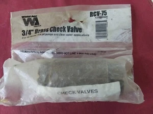 Water Ace RCV-75 3/4 in. Brass Check ValvE-JET PUMPS-CLEAN WATER APPLICATION - Picture 1 of 1