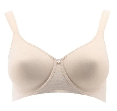 Breezies Floral Stripe Seamless Underwire T-Shirt Bra, Champagne 36D A478501 - Image 1 of 4