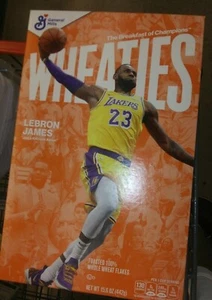 LEBRON JAMES Wheaties Box Los Angeles Lakers 15.6 oz Full Cereal Box IN HAND - Picture 1 of 1
