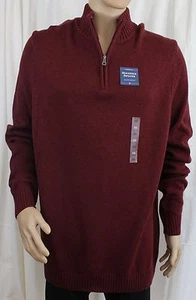 Suéter con cremallera de cuarto de cereza oscura para hombre Croft & Barrow 2XL - Imagen 1 de 8