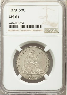 1879 Seated Liberty Half Dollar NGC MS-61 - Image 1 of 2