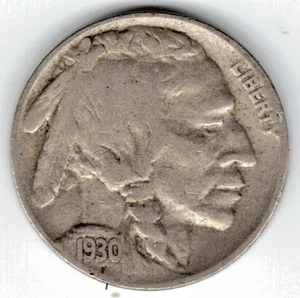 1930 S Buffalo Nickel in FINE condition ~ PLEASE SEE THE SCAN stk 9005 - Picture 1 of 5