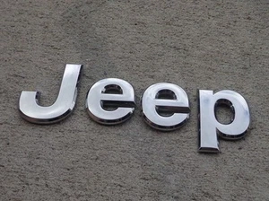 Jeep emblem letters badge symbol Liberty 3.7L Renegade OEM Factory Genuine Stock - Picture 1 of 1