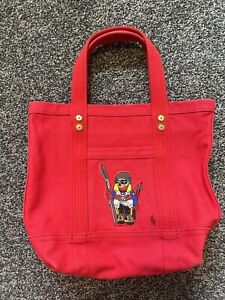 Women’s Ralph Lauren Bear Tote Canvas Bag New No Tags FINAL TIME LOW PRICE
