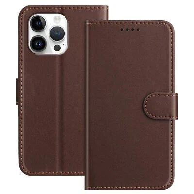 Funda tipo billetera de cuero magnético abatible para iPhone 17 Pro Max 16 15 14 13 12 11 7 Foto 1 de 4