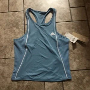 NWT Girls L Adidas Aeroready Primegreen Pop Up Girls Tennis Tank Top Recycled - Picture 1 of 2