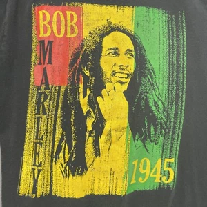 Camiseta Zion Y2K Bob Marley 1946 Reggae Negra Manga Corta 100% Algodón Grande - Imagen 1 de 7
