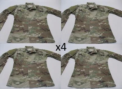 (4) US ARMY ISSUE COMBAT UNIFORM TOPS OCP SCORPION CAMO BDU SHIRT RIP-STOP COAT - Image 1 of 4