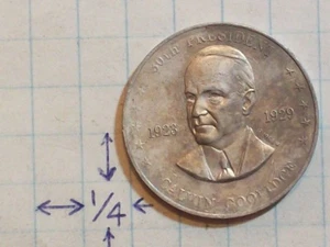TOKEN PRESIDENT ALUMINIUM 30TH PRESIDENT 1923 1929 CALVIN COLIDGE © 1968 f SHEL - Bild 1 von 4