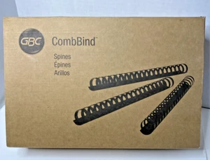 GBC CombBind Binding Spines - 5/8" (16MM) - NAVY BLUE - 50 Pcs - 4013485G - Picture 1 of 7