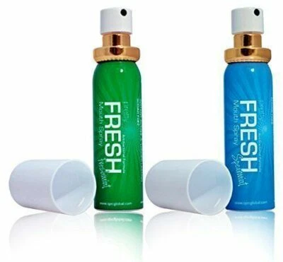 2x Antibacterial Breath Freshener Spray Sugar Free Minty Fresh Bad Breath